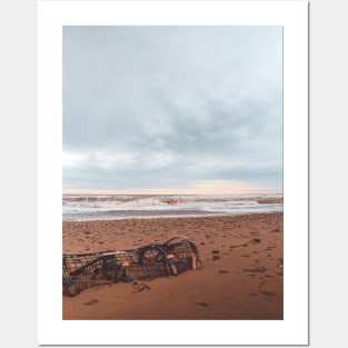 Stranded Lobster Trap on a New Brunswick Beach V1 Posters and Art